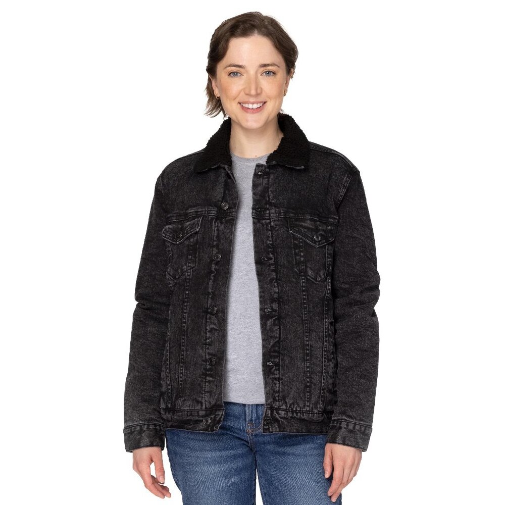 NEW Threadfast Unisex Premium Sherpa-Lined Denim Jacket